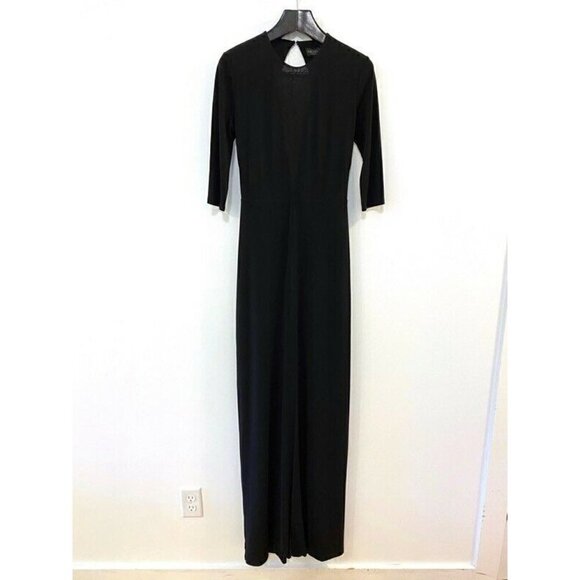 NEW Rachel Zoe Gown Dress Black Stretch Maxi 8 - Picture 1 of 12